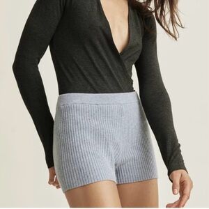 NWOT skin worldwide blue-grey ribbed knit shorts